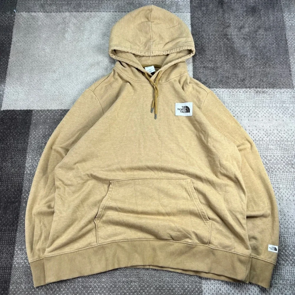 The North Face Mens XXL Tan Heritage Patch Pullover Hoodie Brown Label
